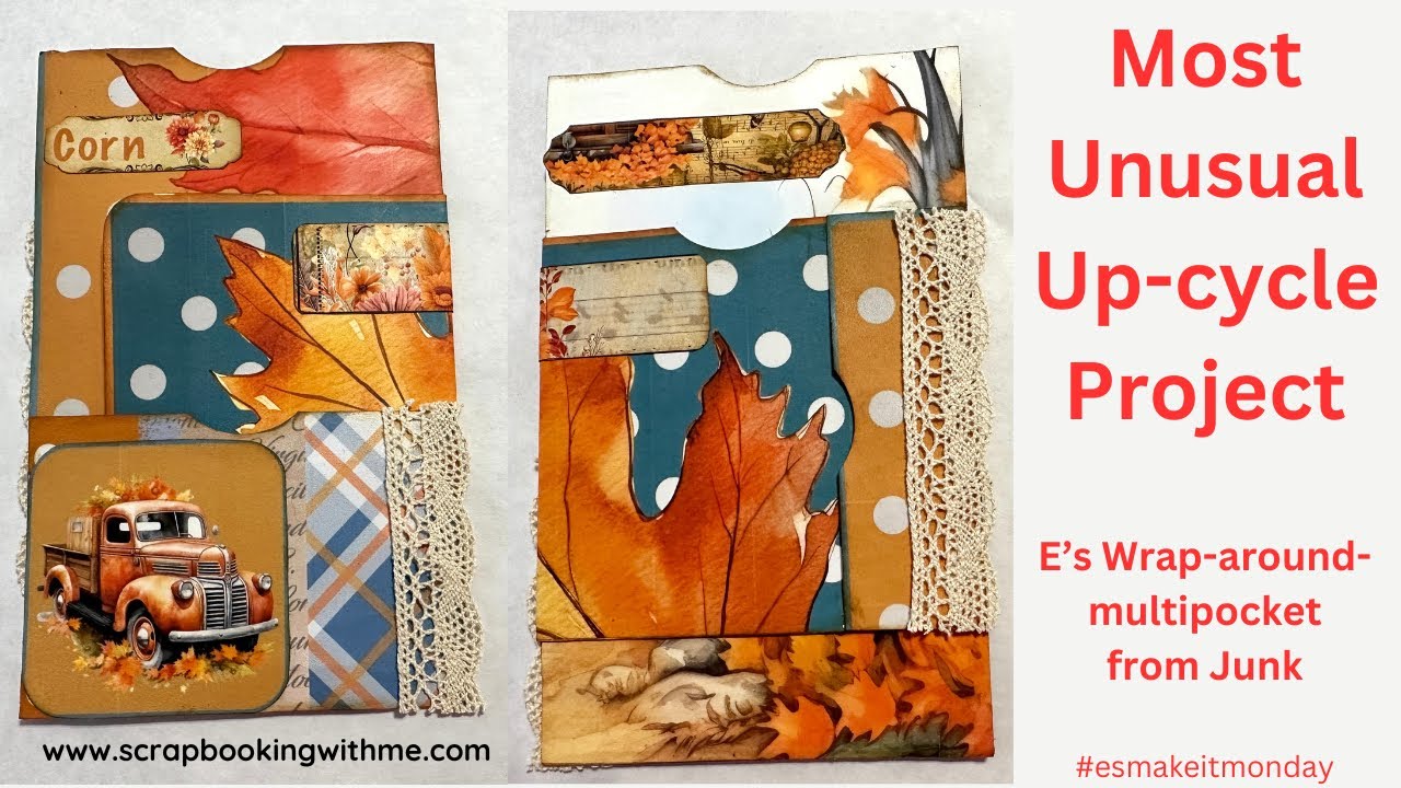 MOST UNUSUAL UPCYCLE I HAVE EVER MADE FROM JUNK! E's Wrap-around-multipocket #esmakeitmonday