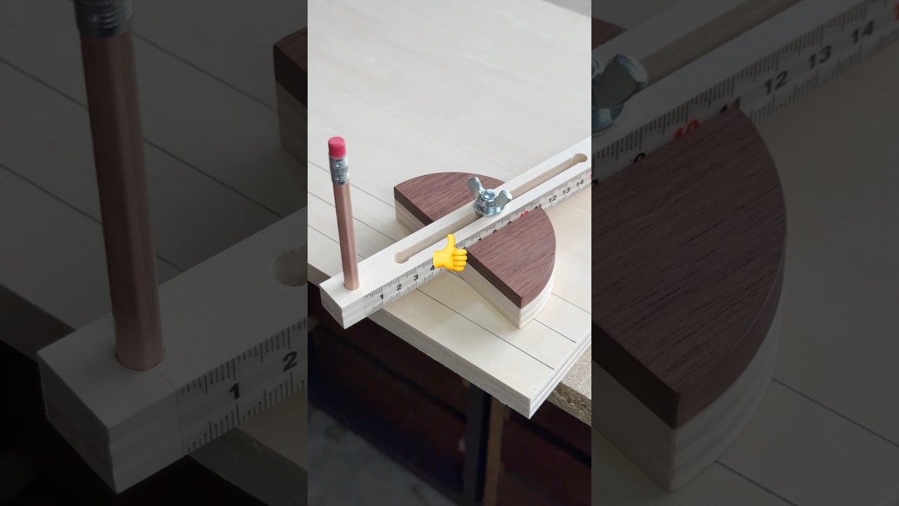 Walnut Accent! Marking Gauge with Scale #shorts #woodworking #diy