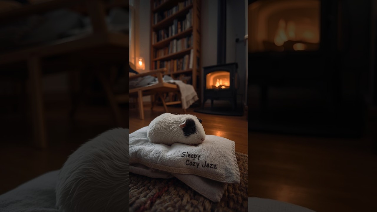 Relaxing Fireplace Jazz in a Cozy Reading Room #shorts