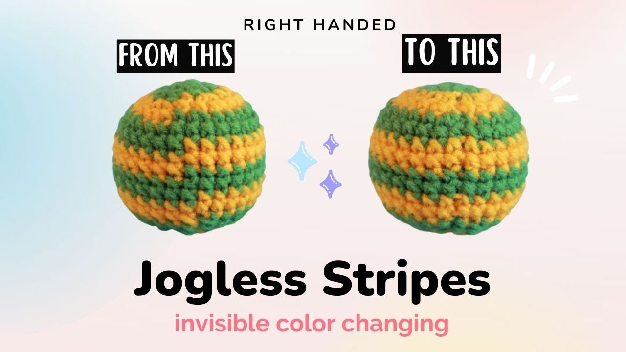 Amigurumi 101: Полоски без зацепок, невидимое изменение цвета | (для правшей)