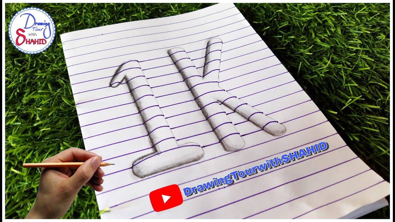 1k Subscriber Complete | 3D Art | Illusion Drawing.
