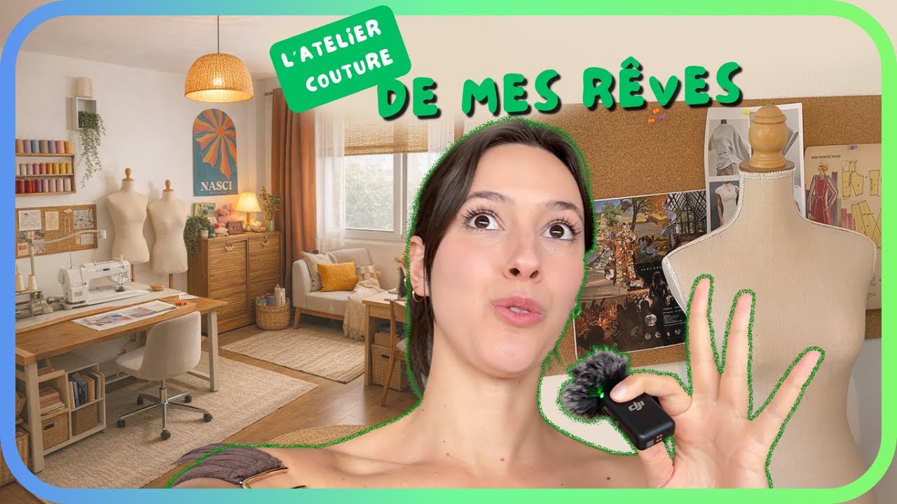 Un atelier de couture lumineux, fonctionnel et inspirant (avant / après)