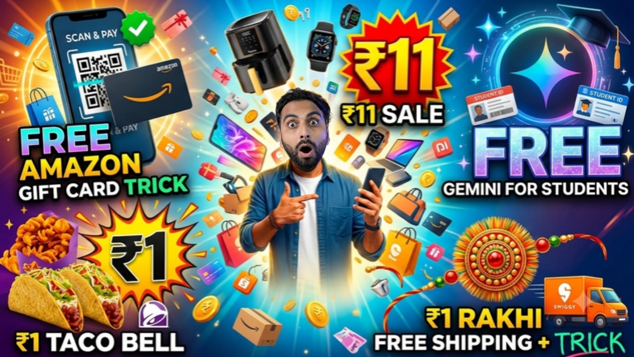 Gemini Student FREE Loot | Rs.11 Shopping Sale | Rakhi In Rs.1 Loot | Taco Bell Rs.1 Loot | 6 Loots