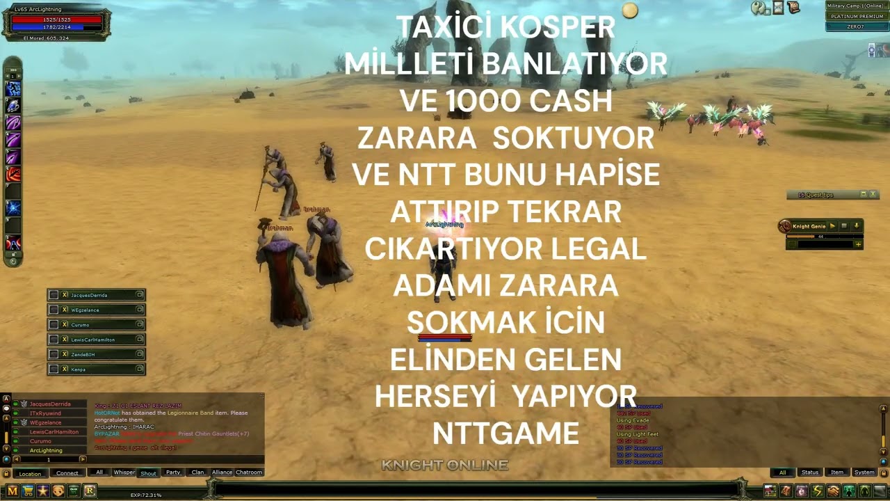NTT GAME GMLER  VE KOSPERLAR İSBİRLİGİ İFŞA 1000 CASH HAPİS CEZASI  ZARARA SOKMA