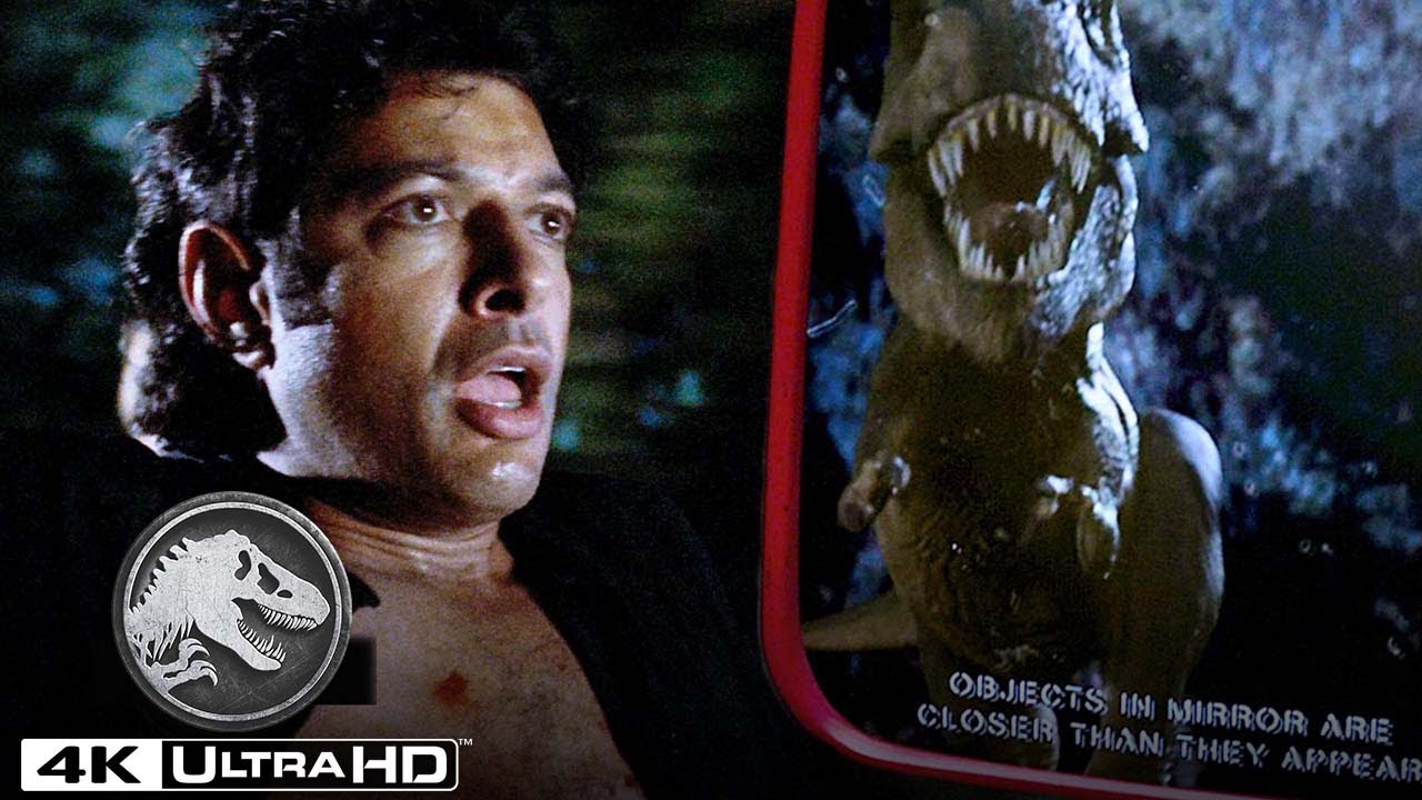“Objekte im Spiegel sind näher, als sie erscheinen” T-Rex Jeep-Verfolgungsjagd | Jurassic World