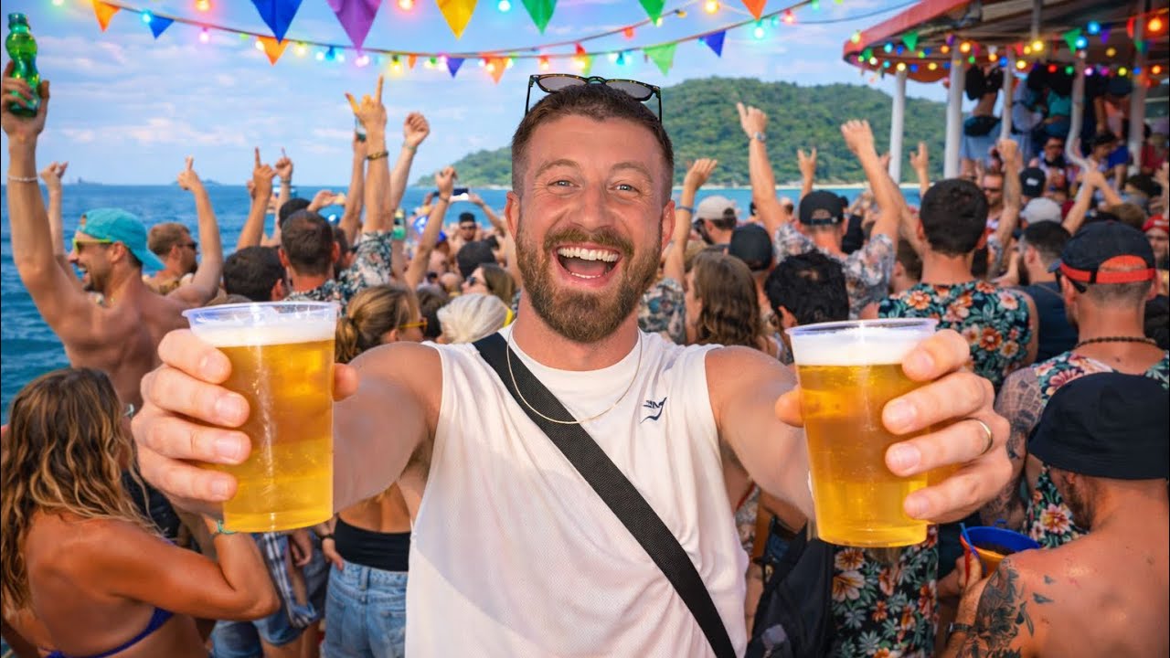 We went to Cambodia’s CRAZIEST party Island! 