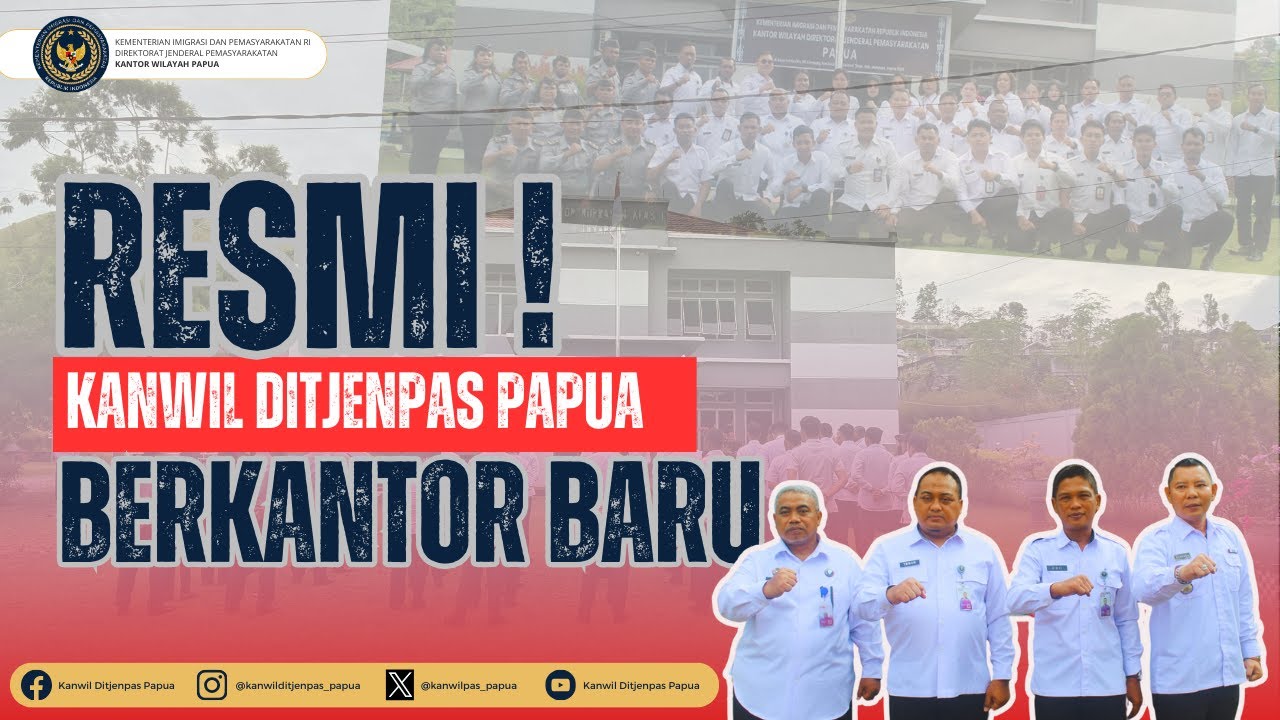 Perdana! Kanwil Ditjenpas Papua Gelar Apel di Kantor Baru