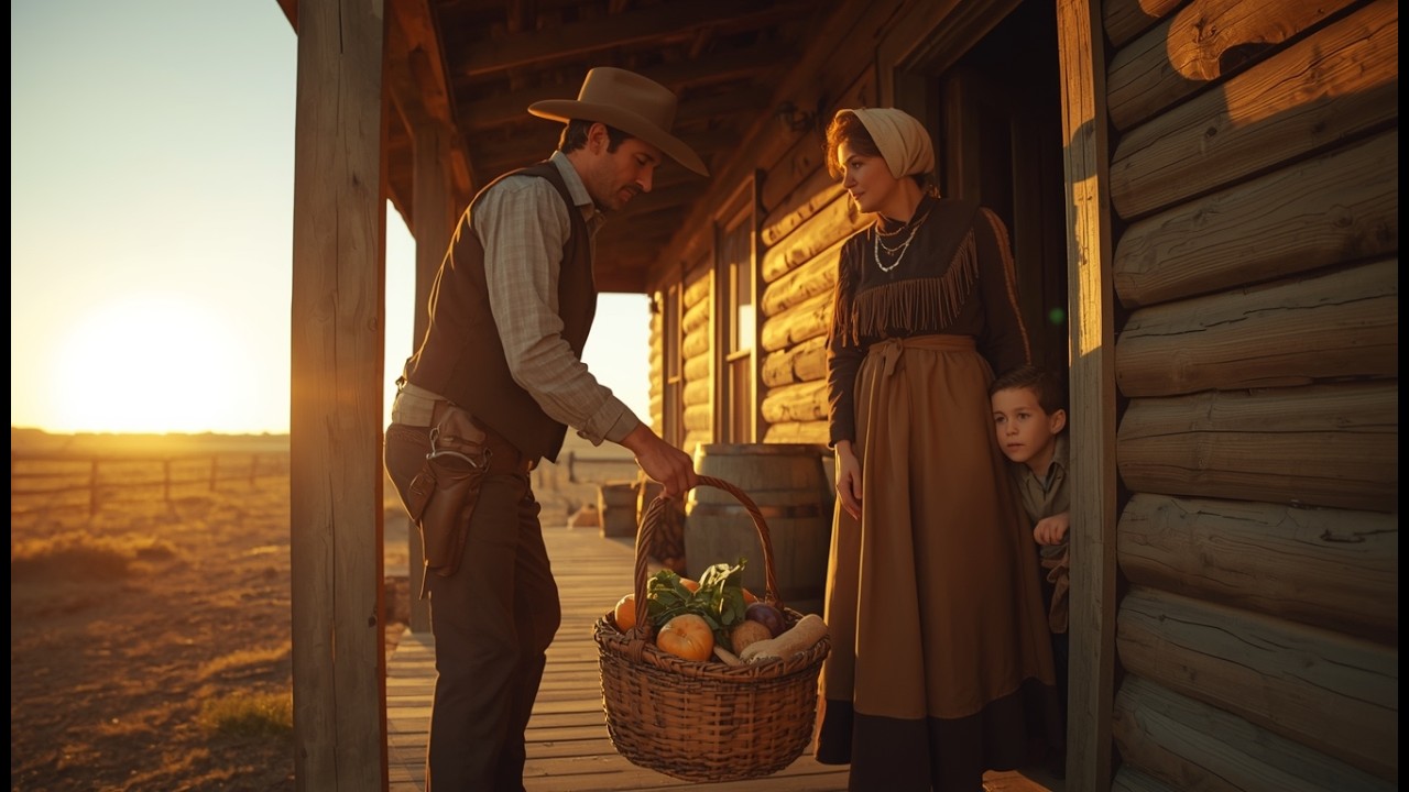 |He Discovered Her Feeding Scraps to Her Children, Rancher Sent A Full Basket and Never Mentioned