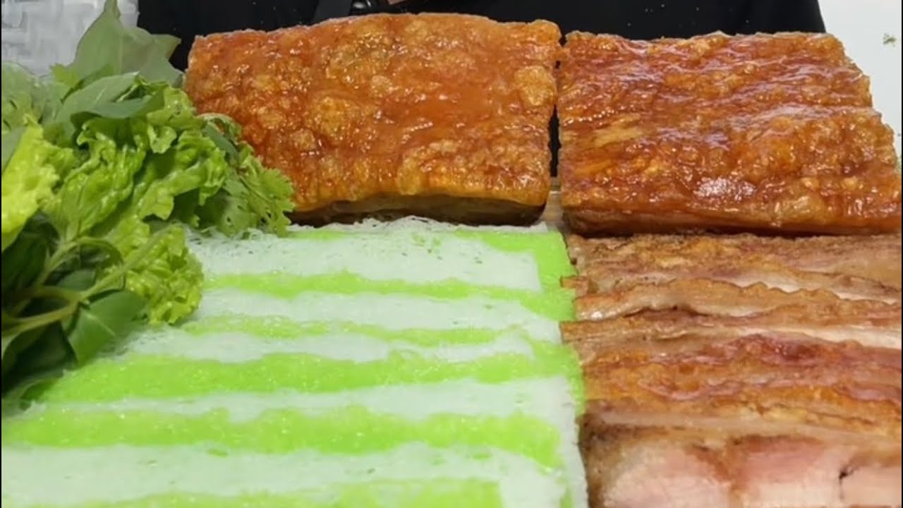 Heo quay cuốn bánh tráng ,ngon nha cả nha😘