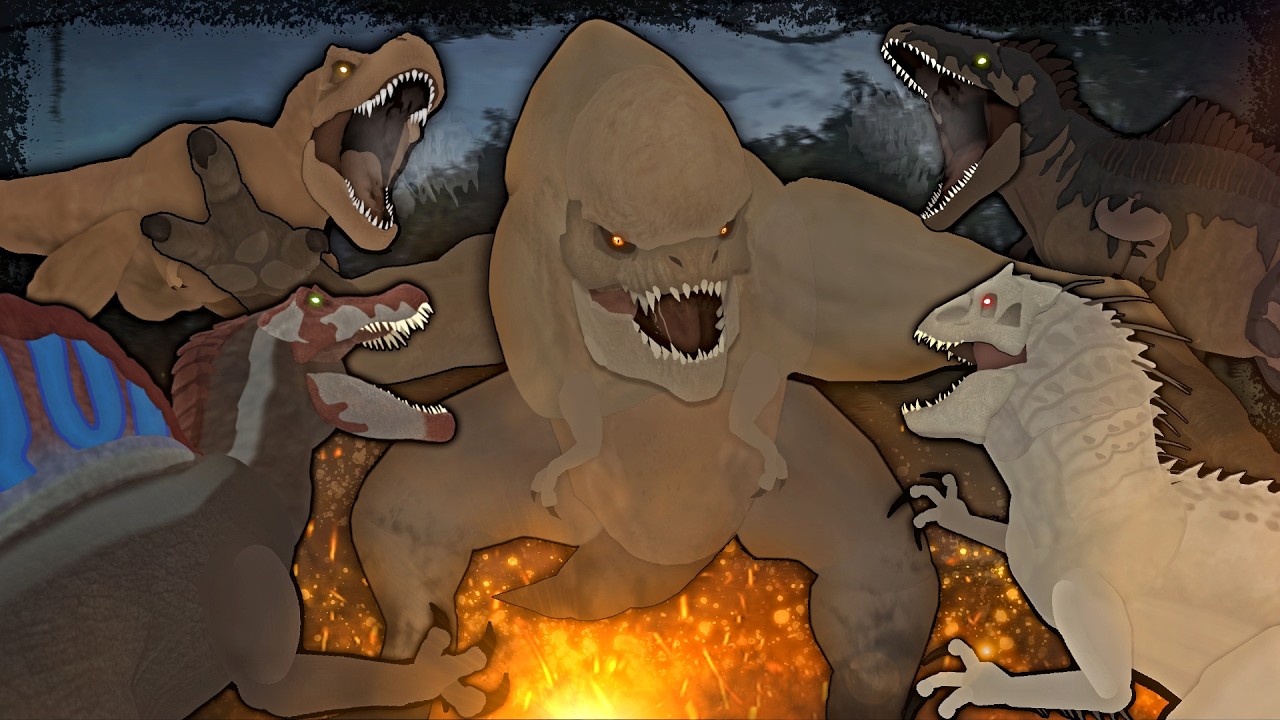 Distortus Rex VS The Big 4 | Jurassic World | Animation