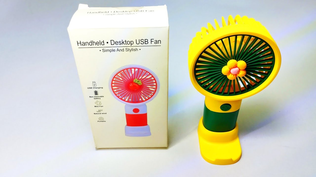 Handheld mini fan charging USB Fan SimpleUnboxing and Test Video।। best mini usb fan video