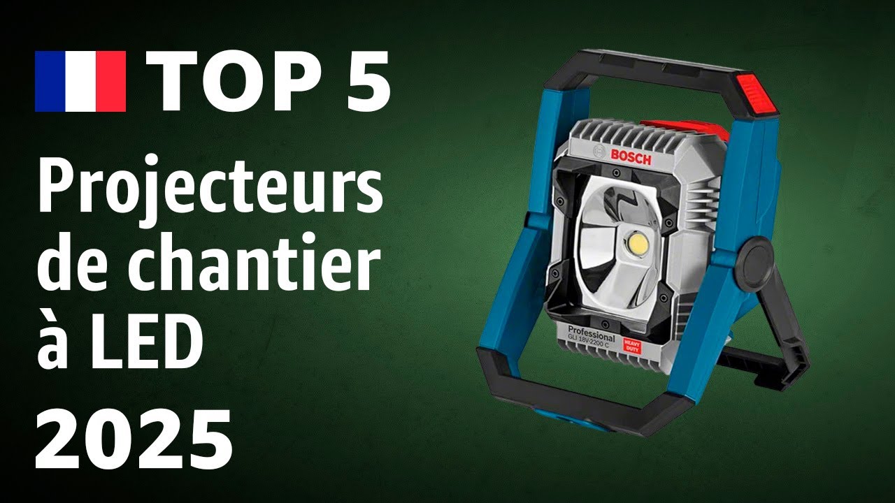 TOP—5. Meilleurs projecteurs de chantier à LED (sans fil, avec trépied). Test & Comparatif 2025