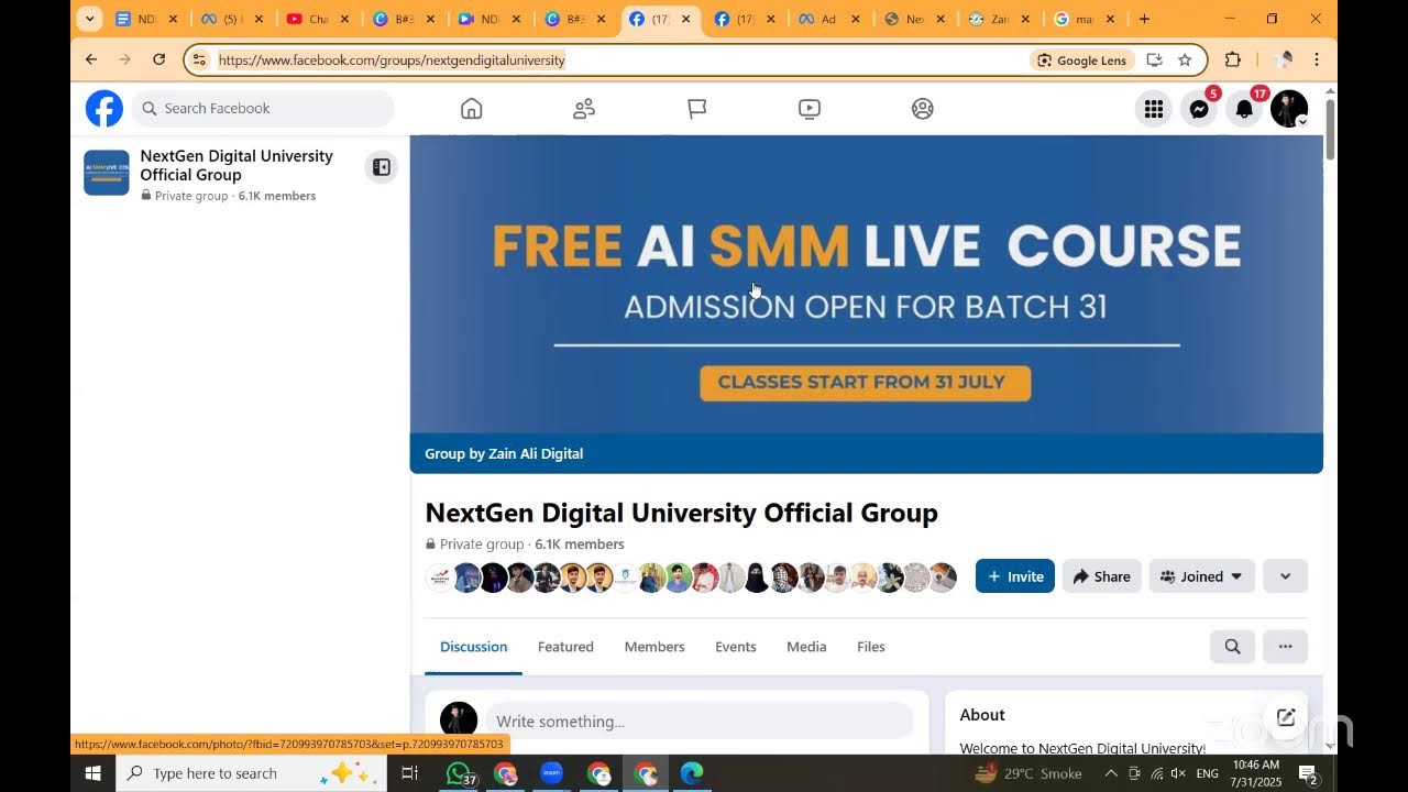 Class 01 Social Media Marketing Training | NDU Batch 31 Orientation