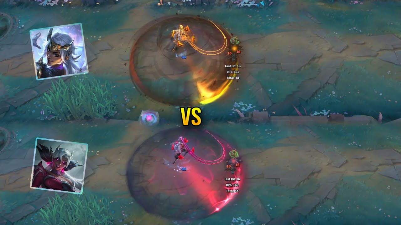 Inkshadow Nilah vs Coven Nilah - Skin Comparison - League of Legends