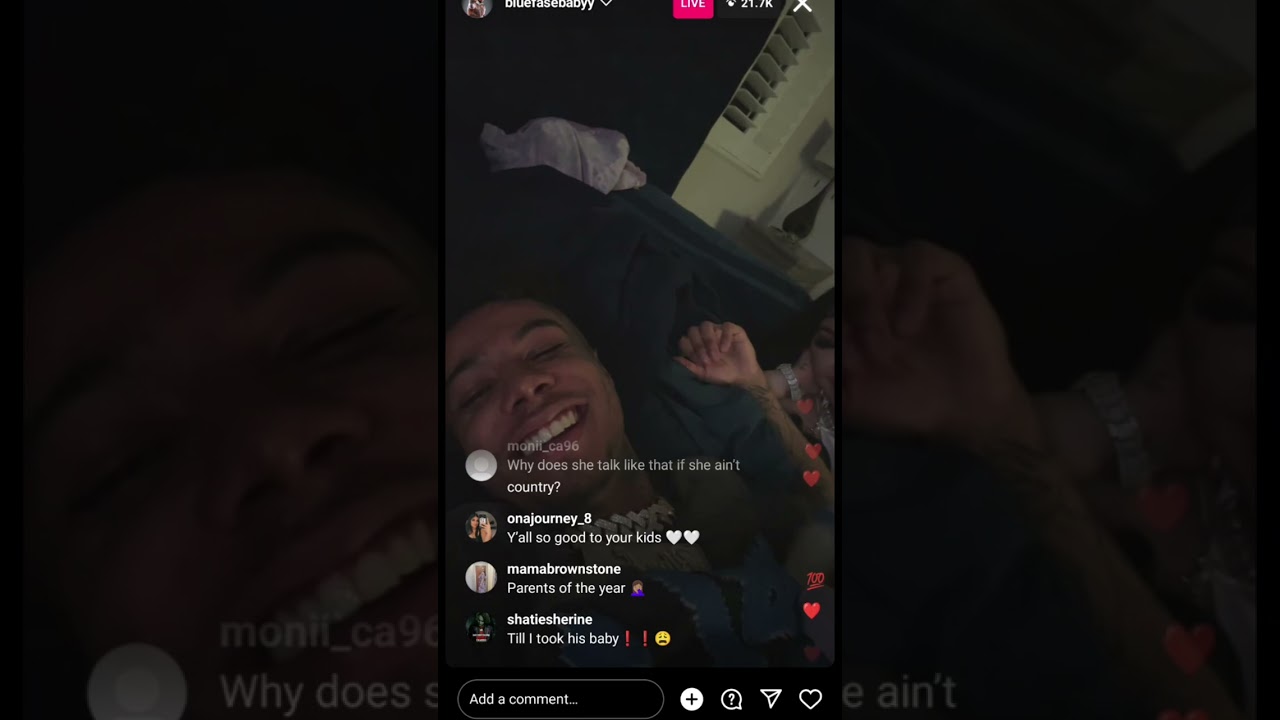 BLUEFACE live IG with family 🟦||#bluefacebaby