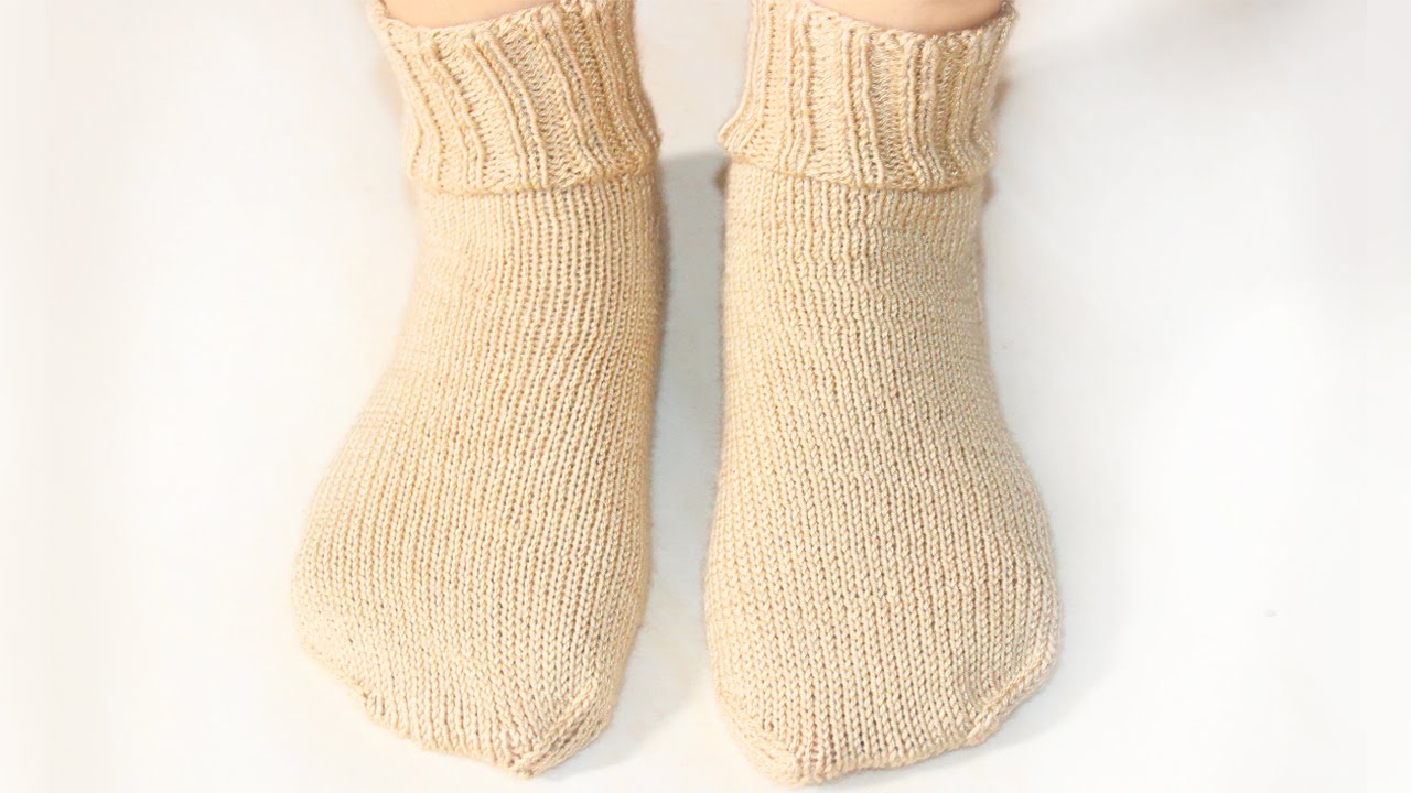 تريكو شراب باستخدام الابر المدببة الطرفين للمبتدئين  ( الجزء الاول ) how to knit socks for beginners