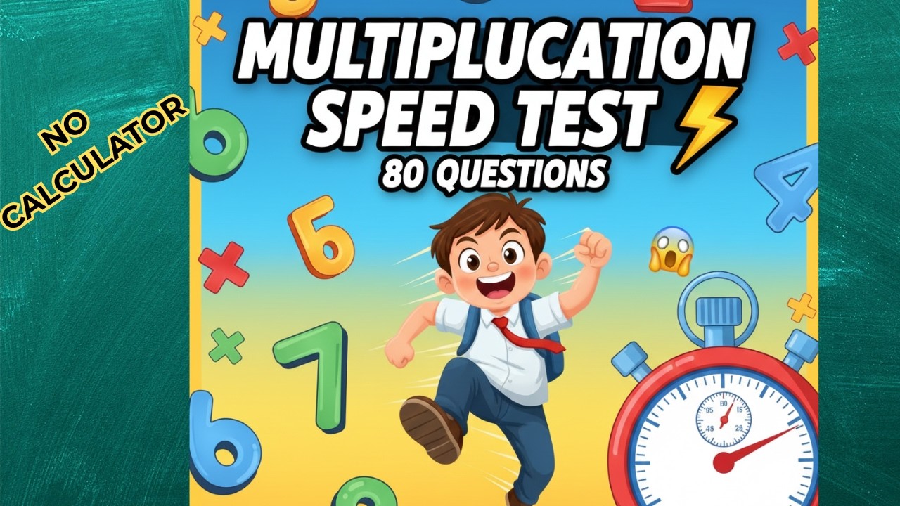 Multiplication Speed Test ⚡ | 80 Questions Challenge | Easy to Hard #mathsquiz #multiplication
