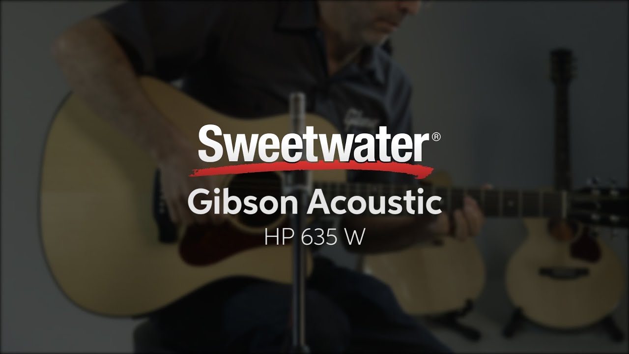 Демонстрация акустической электрогитары Gibson Acoustic HP 635 W