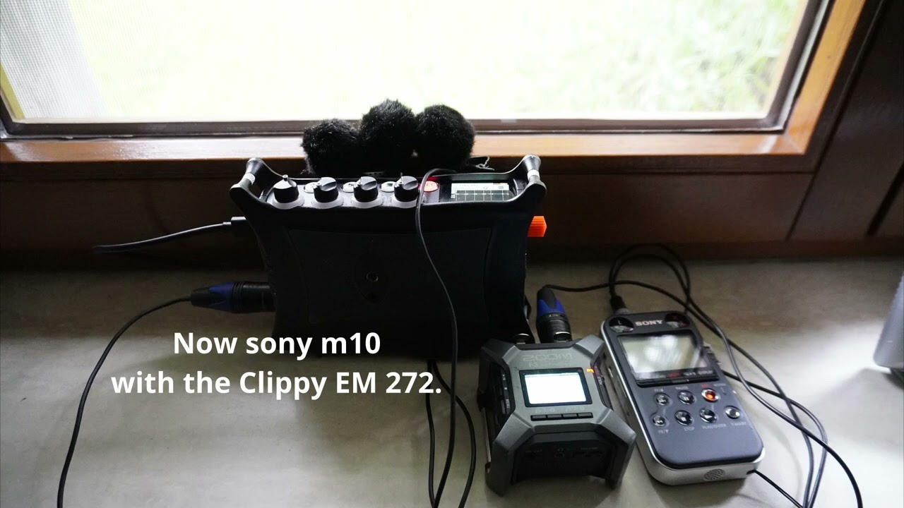 Noise test comparison of MixPre 6II, Zoom F3, and Sony PCM M10 with Clippy EM 272