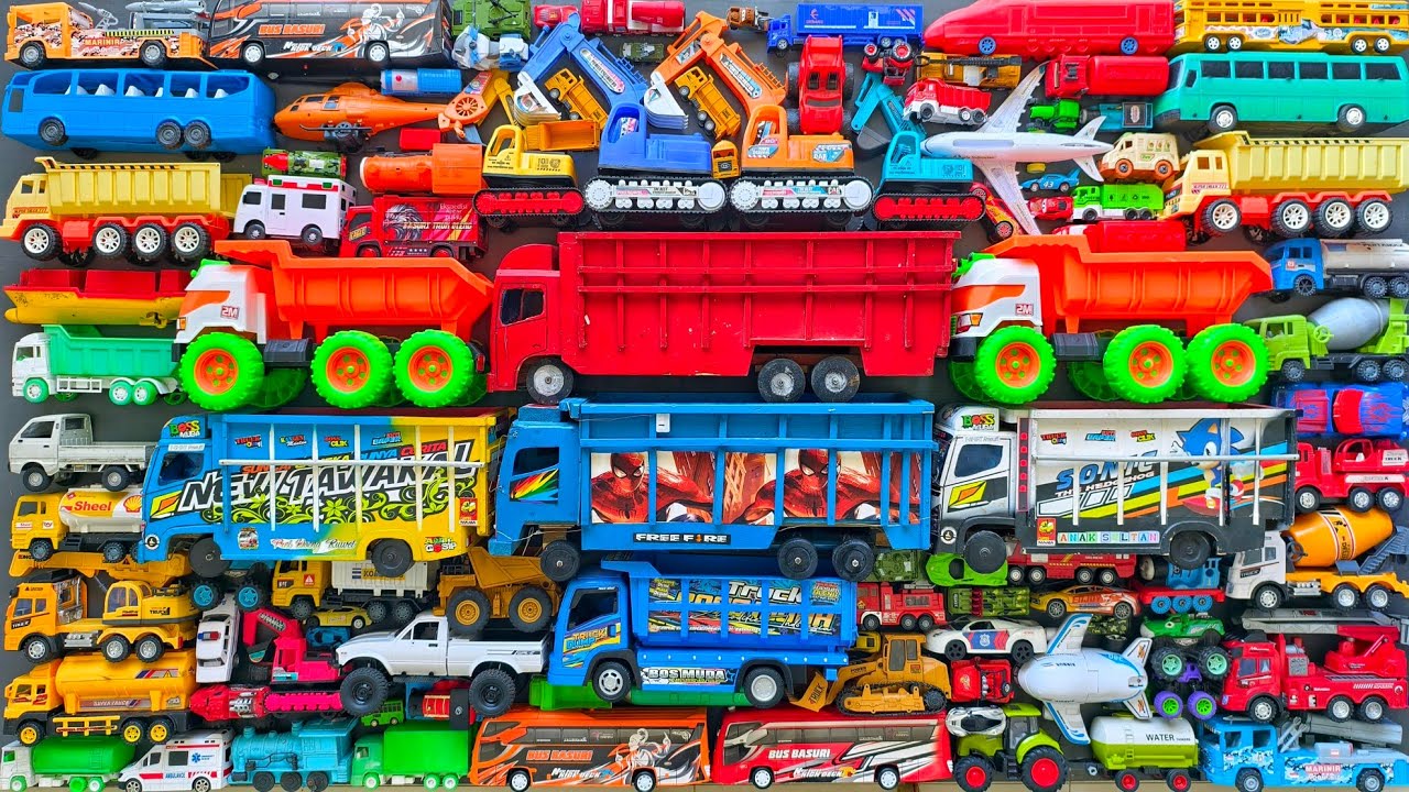 Mobil Mobilan Truk Oleng , Mobil Truk Molen, Mobil Balap, Truk Pasir, Excavator, Mobil Roket, Damkar