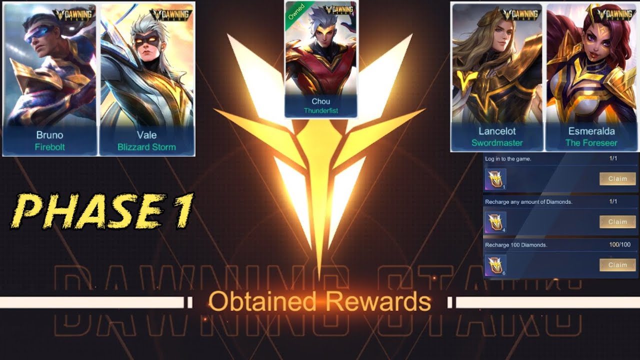 PHASE 1 OF DAWNING STARS EVENT | FREE TICKETS | MLBB