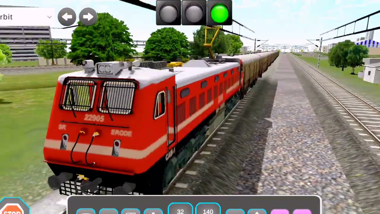 Indian train simulator game for android || train centreing wap 4 locomotive || train game play