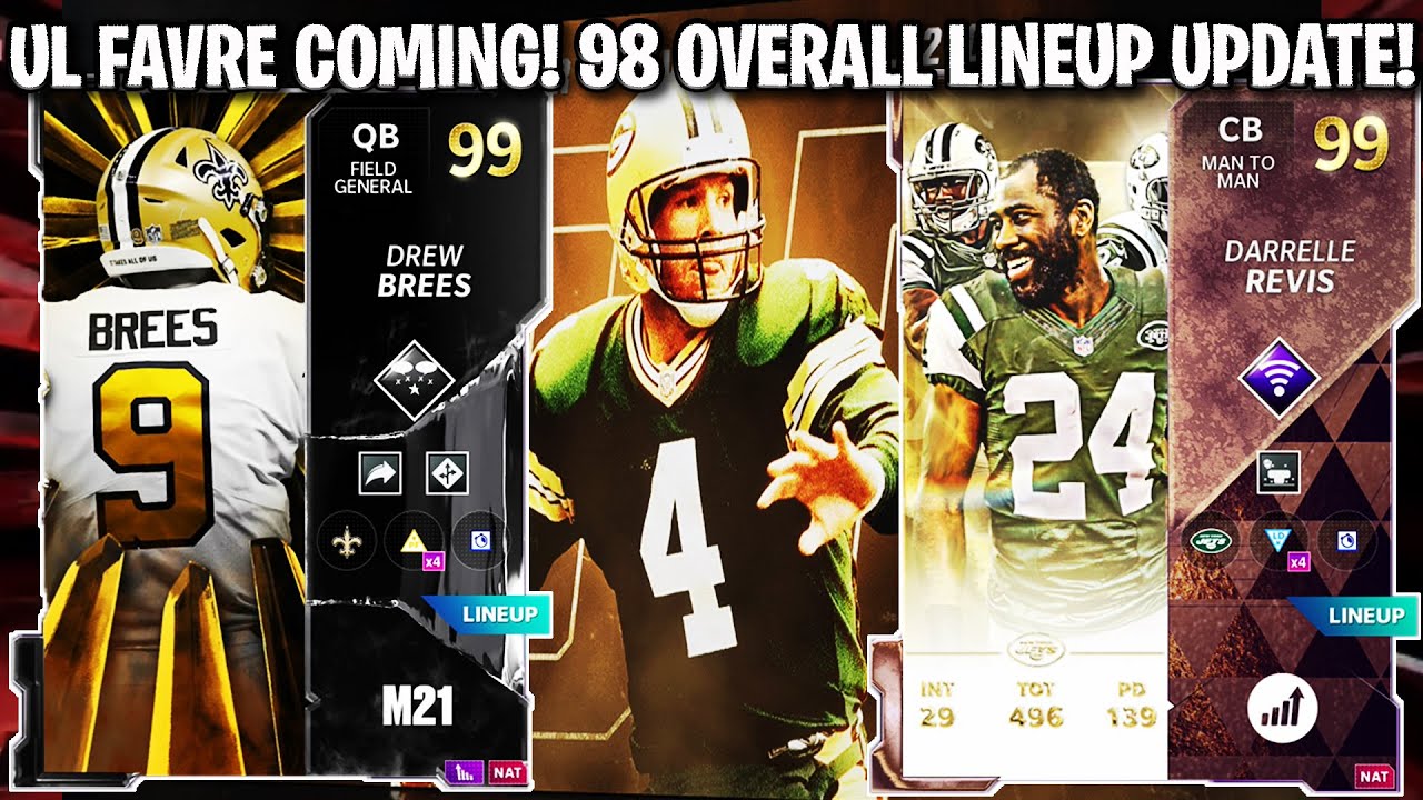 ULTIMATE LEGEND FAVRE COMING! 98 OVERALL LINEUP UPDATE! 16 99 OVERALLS! | MADDEN 21 ULTIMATE TEAM