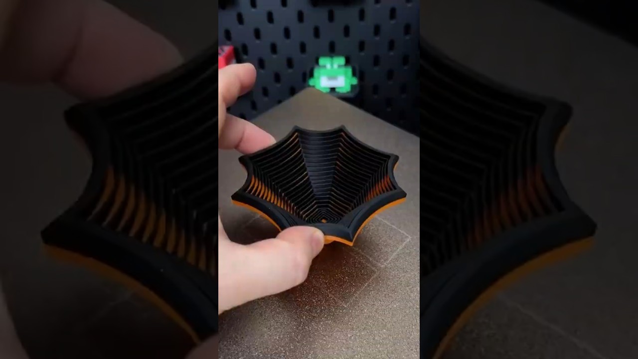 3D Printed Dual Color Spider Web Fidget!