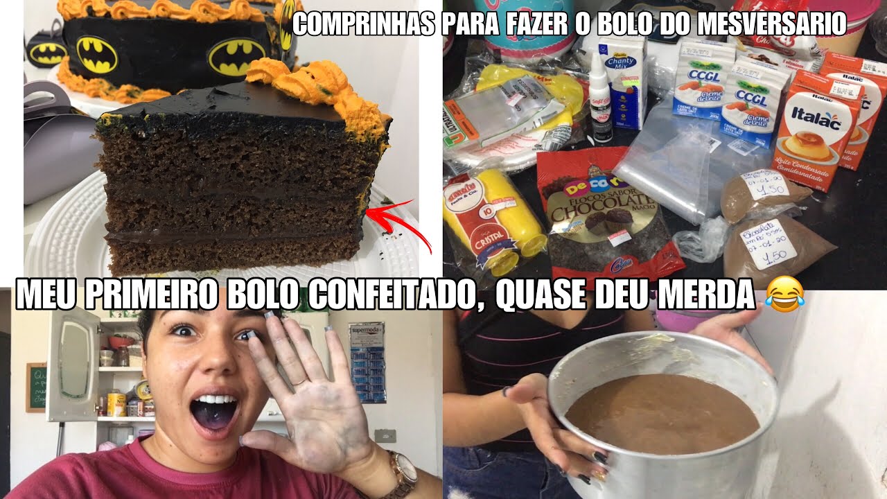 BOLO DE ANIVERSÁRIO SIMPLES E FÁCIL 😍 COMPRINHAS PARA O MESVERSARIO| QUASE DEU MERDA NA DECORAÇÃO😂