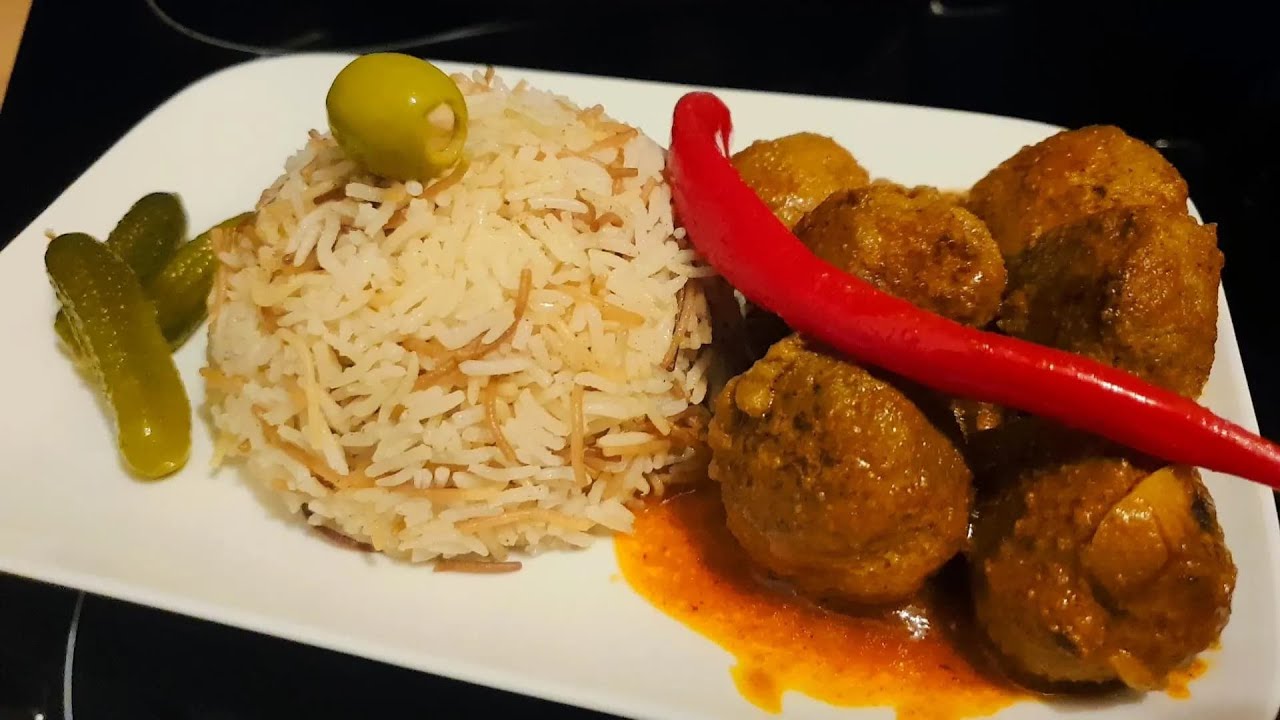 روز بكعابر اللحم المفروم🍚/صوص بكريات اللحم