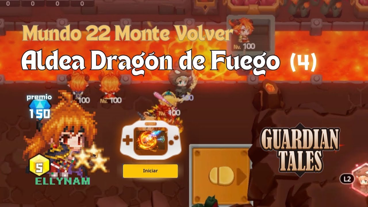 Guardian Tales T3 🎞️ World 22-4 🌋Aldea Dragón de Fuego【★】100% #GuardianTalesS3 #ガデテル #ガデテルワールド22