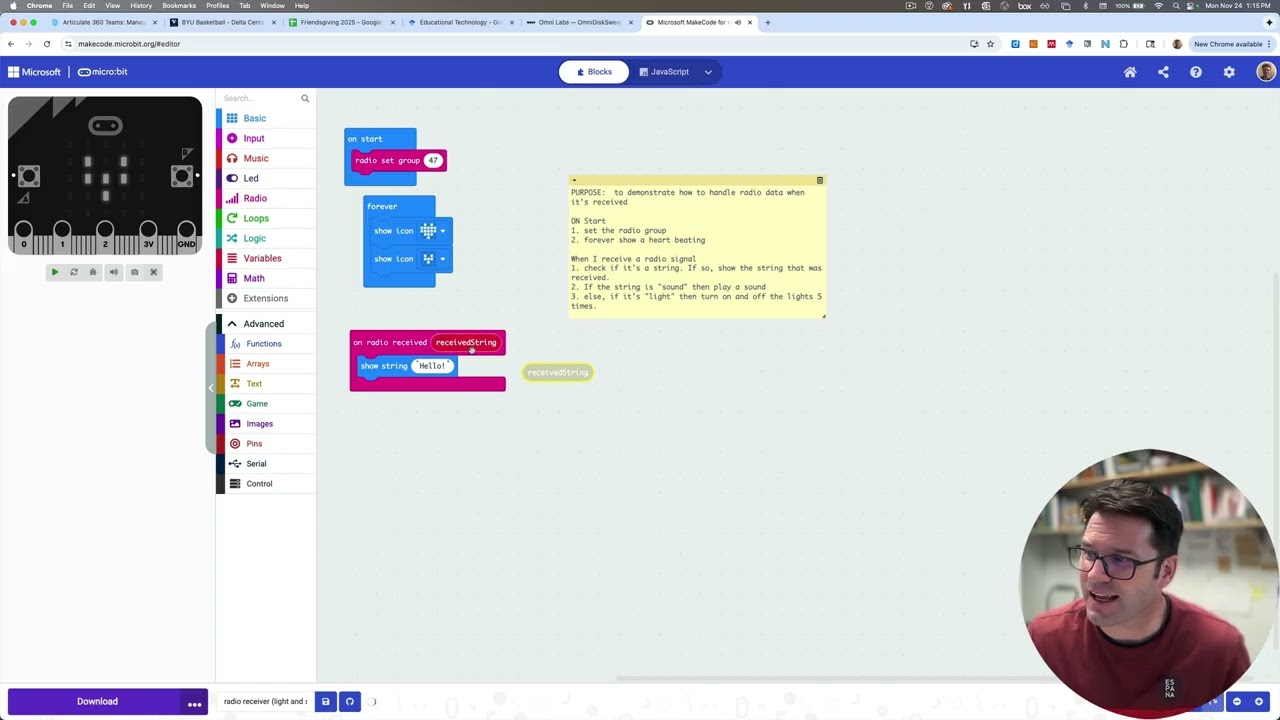Sending signals via micro:bit