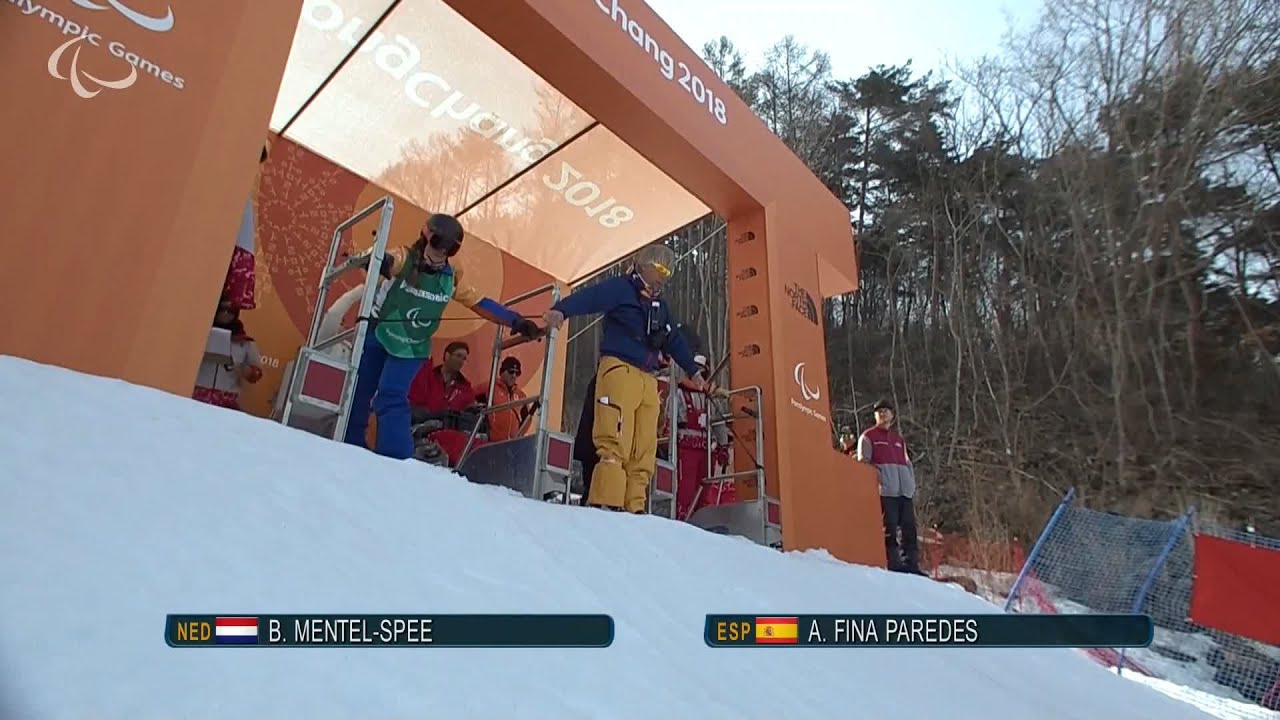 Bibian MENTEL-SPEE VS. Astrid FINA PAREDES |Snowboard cross|PyeongChang2018 Paralympic Winter Games