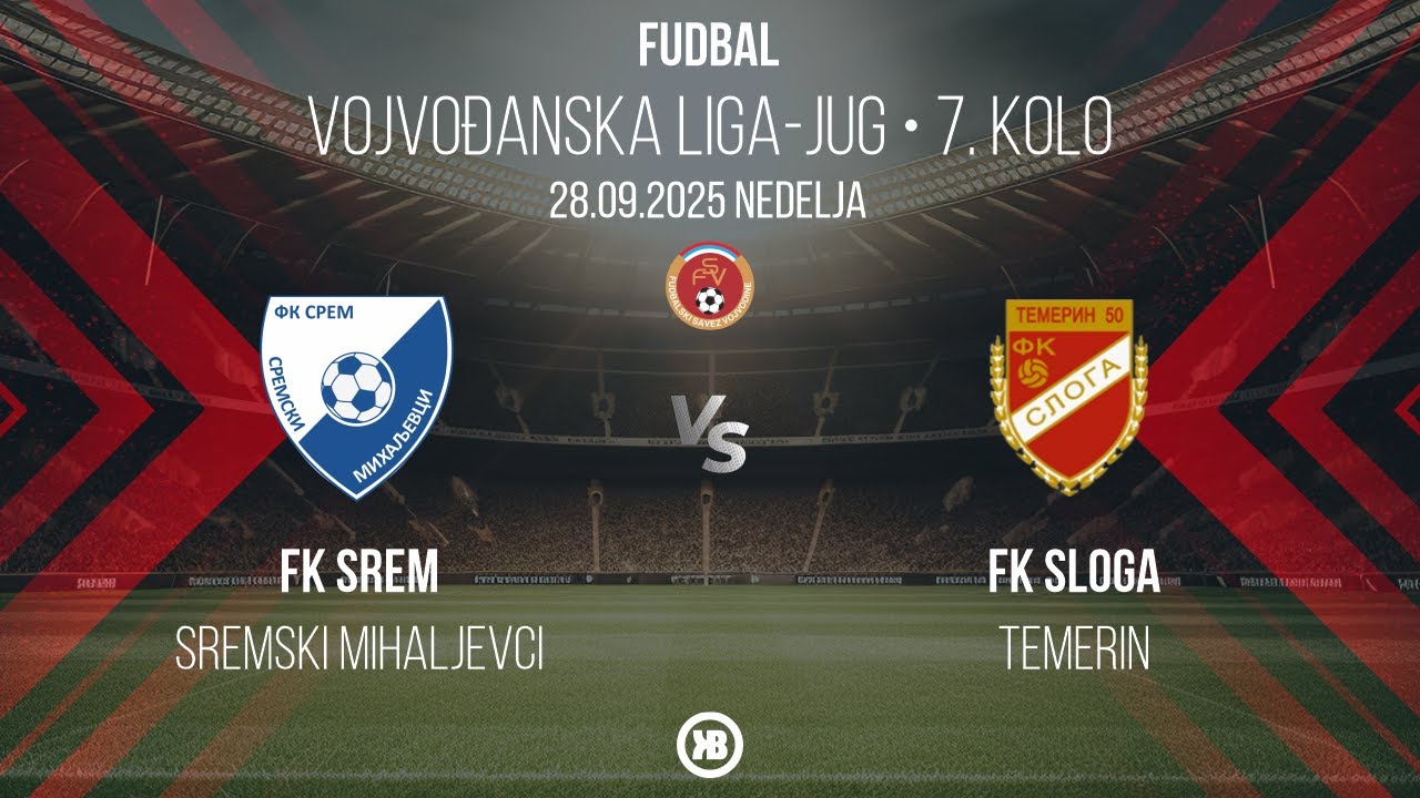 FK Srem (Sremski Mihaljevci) - FK Sloga (Temerin) 0:2 | 28.09.2025