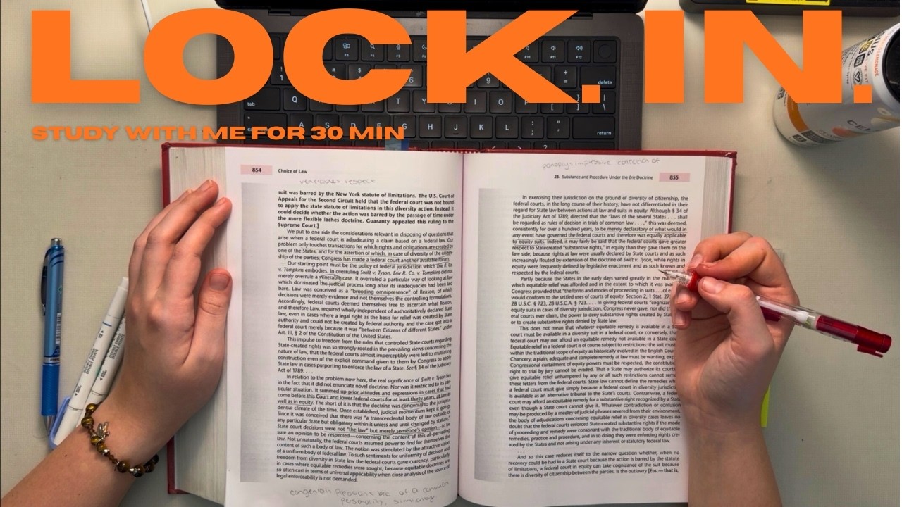 study with me for 30 min | real time | background noise| no music