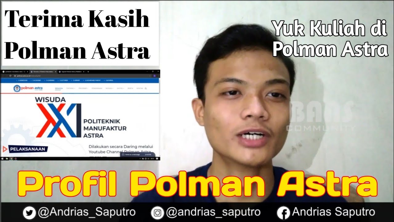 Terimakasih Polman Astra: Profil Singkat Politeknik Manufaktur Astra (Polman Astra) Jakarta Utara