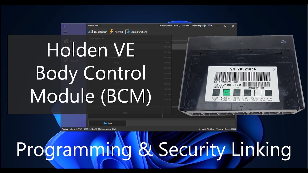 How to Program a Holden VE Commodore Body Control Module (BCM)