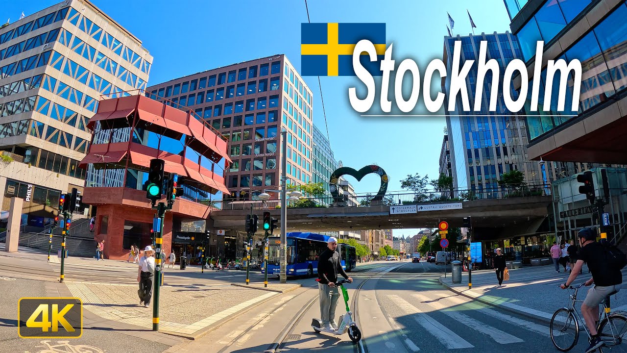 Driving from the Stockholm-Arlanda Airport to the City of Stockholm, Sweden