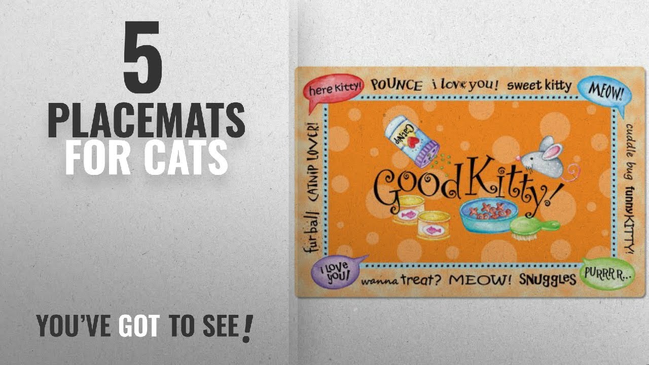 Best Placemats For Cats [2018]: CounterArt 'Good Kitty' Pet Placemat