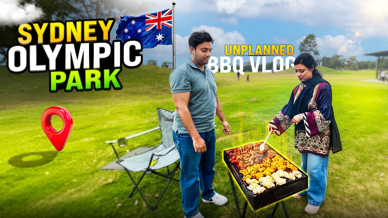 Unplanned BBQ Vlog in Sydney Olympic Park | Family Picnic, Rainy Weather & Desi Food Fun