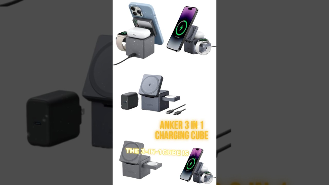 ANKER 3 in 1 CHARGING CUBE! #anker #magsafe #chargers #tech #smartphonecharger