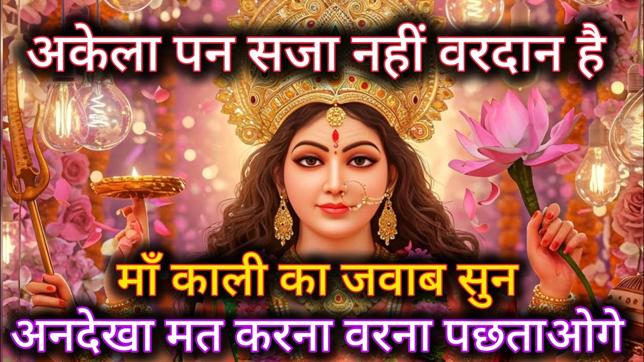 अकेला पन सजा नहीं वरदान है। माँ काली का जवाब सुन 🕉️ Maa Kali ka sandesh 🕉️