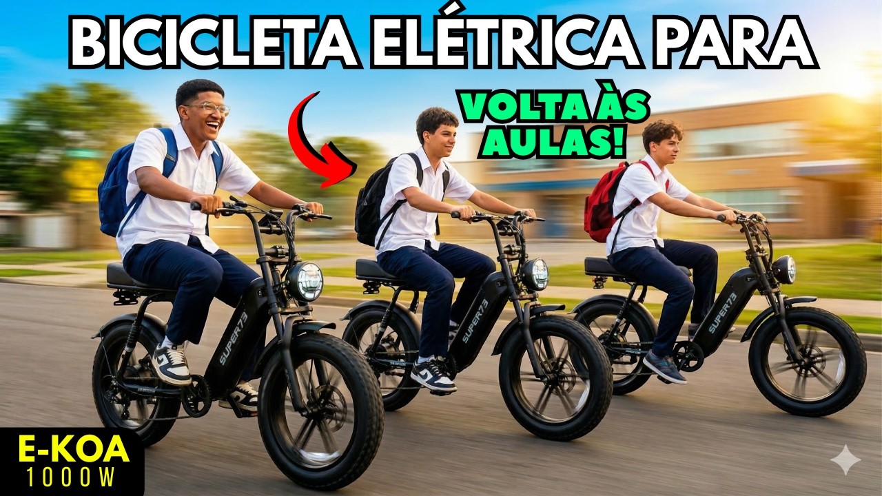 Bike elétrica E-Koa 1000W⚡! A Bicicleta elétrica pra te livrar do transporte público! Vale a pena?