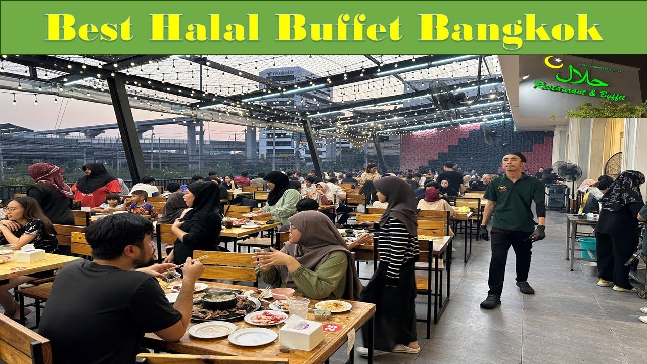 [4K TH] Halal Buffet & Steak House in Bangkok | 339Baht ALL YOU CAN EAT | PREMIUM SHABU AND GRILL