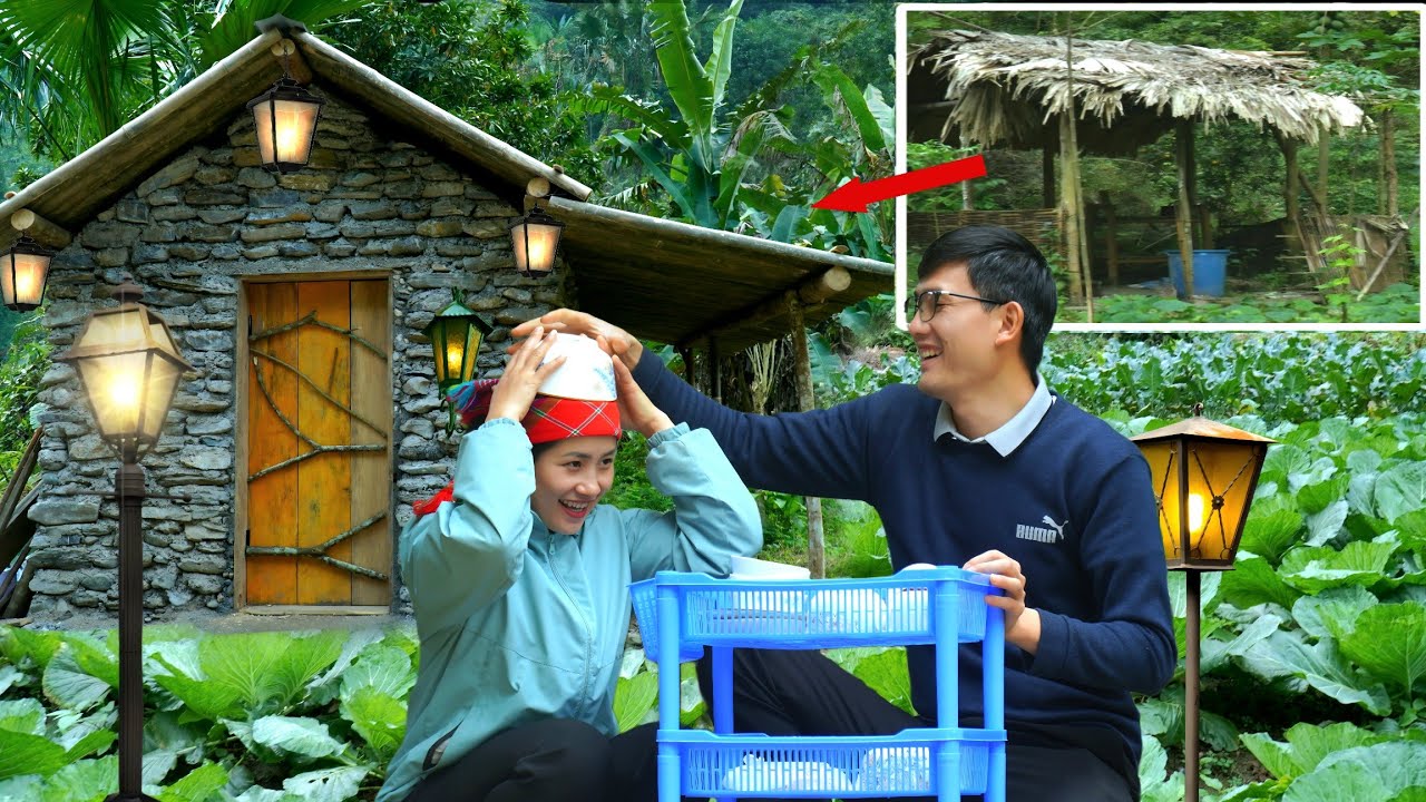 Full video of Quang Linda completing his dream stone house in 30 days.