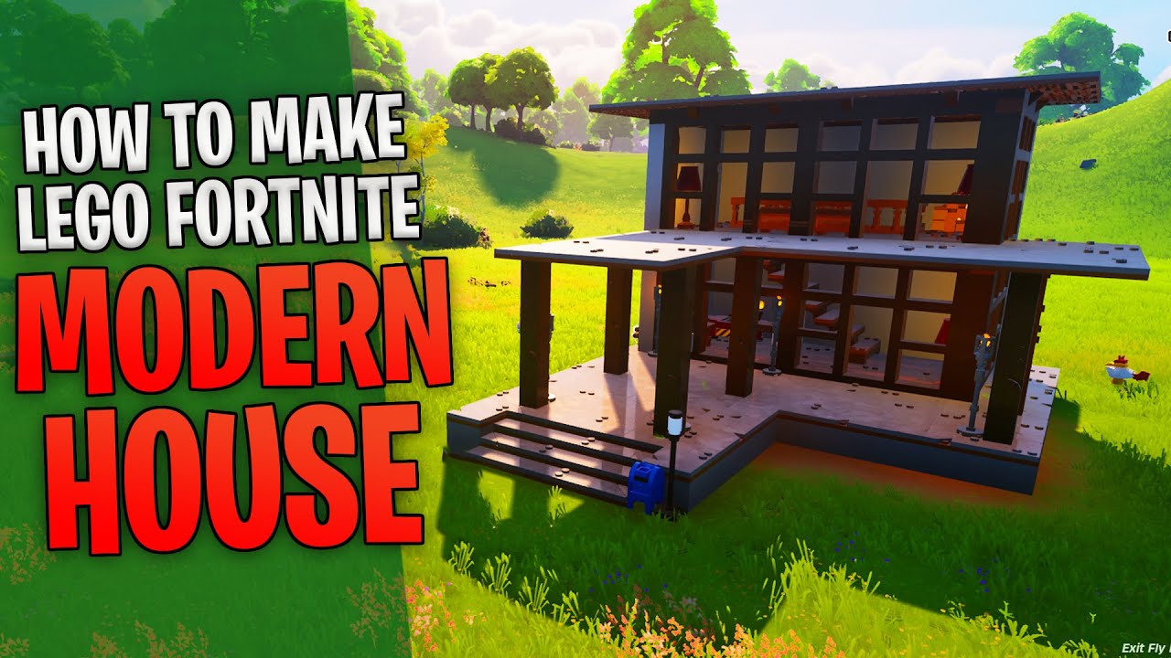 How To Make A MODERN HOUSE in LEGO FORTNITE | Lego Fortnite