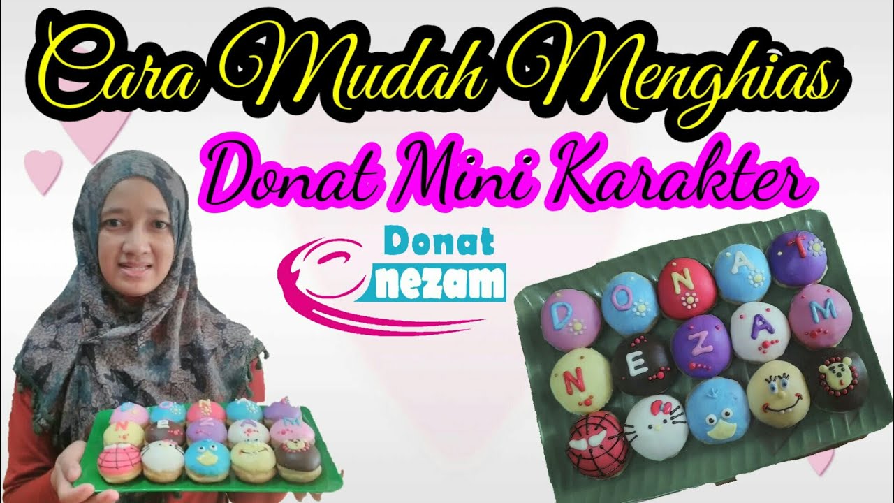 Cara Menghias Donat Mini karakter