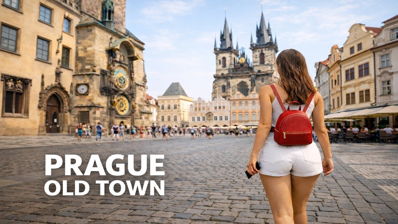 Prague Old Town 4K | From Astronomical Clock to Charles Bridge