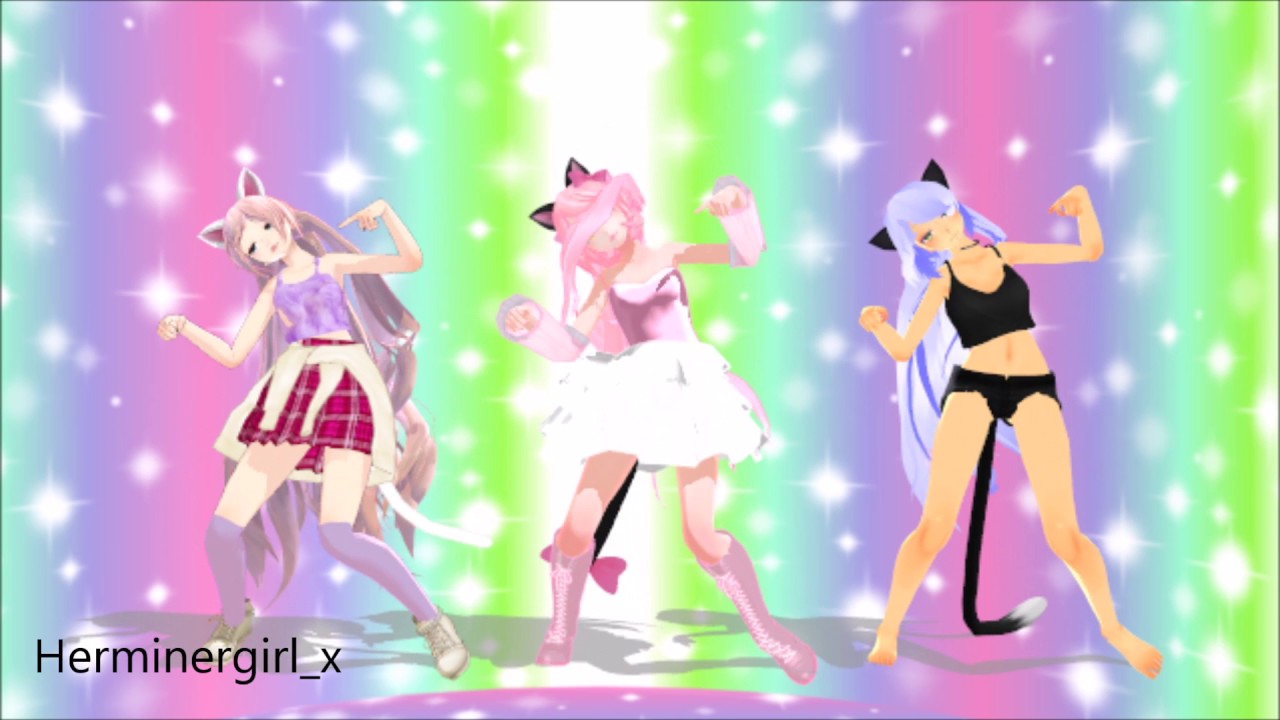 MMD - Kawaii~Chan, Michi and June - Hello Kitty {Aphmau} [Request]