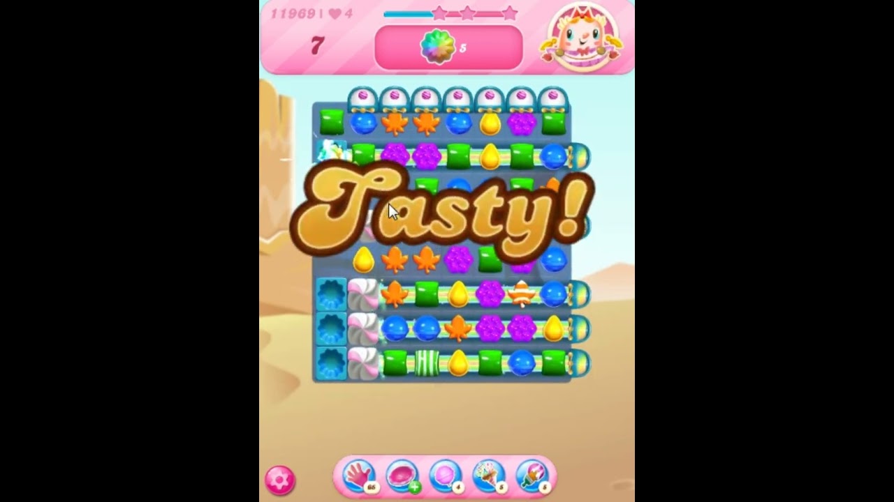 Candy Crush Saga Level 11969 - 2 Stars, 22 Moves Completed